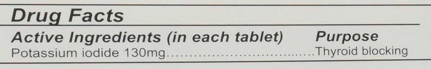 5 Count of IOSAT 130 mg Potassium Iodide Tablets for Radiation Protection