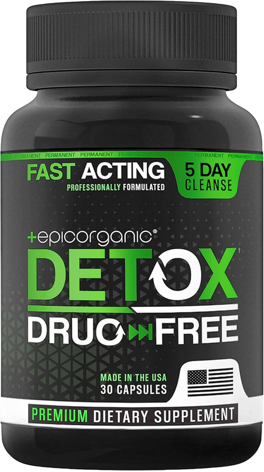 5 Day Organic Detox Cleanse for Colon & Liver | Promotes Healthy Gut Support | Men & Women | Made in USA | 30 Capsules