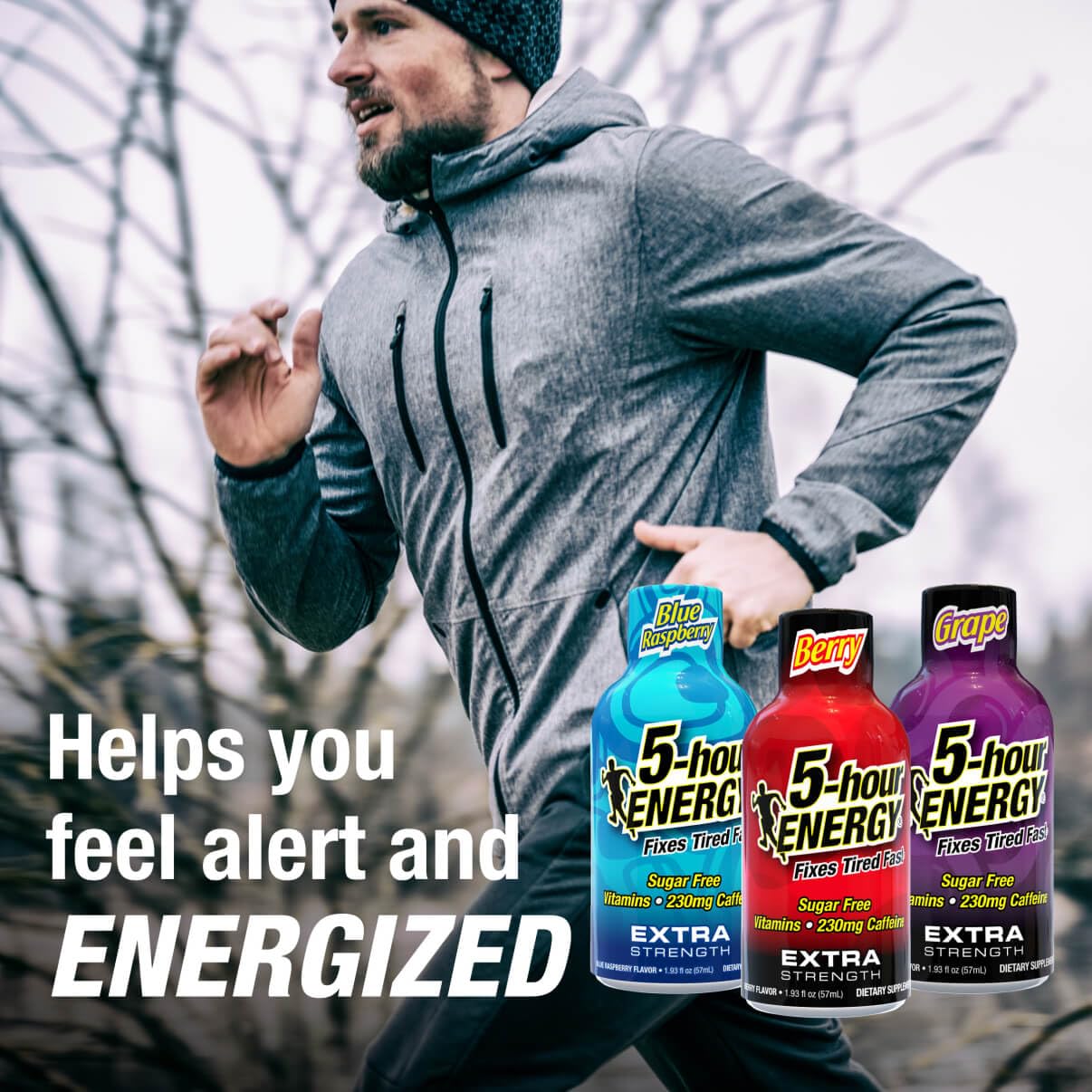 5-Hour Energy Extra Strength Shots Variety Pack - 18 Count, 1.93 fl oz - Blue Raspberry, Berry, Grape Flavors