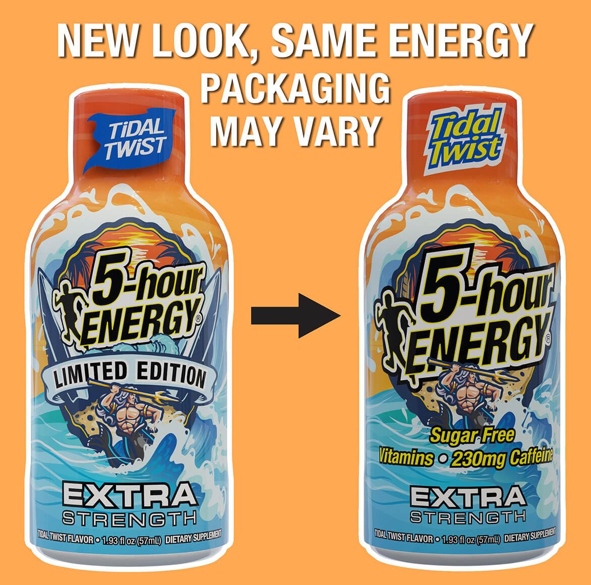 5-hour ENERGY Extra Strength Tidal Twist Energy Shots - 30 Count, 1.93 oz. each - Zero Calories, Sugar-Free, 230mg Caffeine, Amino Acids, B Vitamins - Pina-Colada Flavor