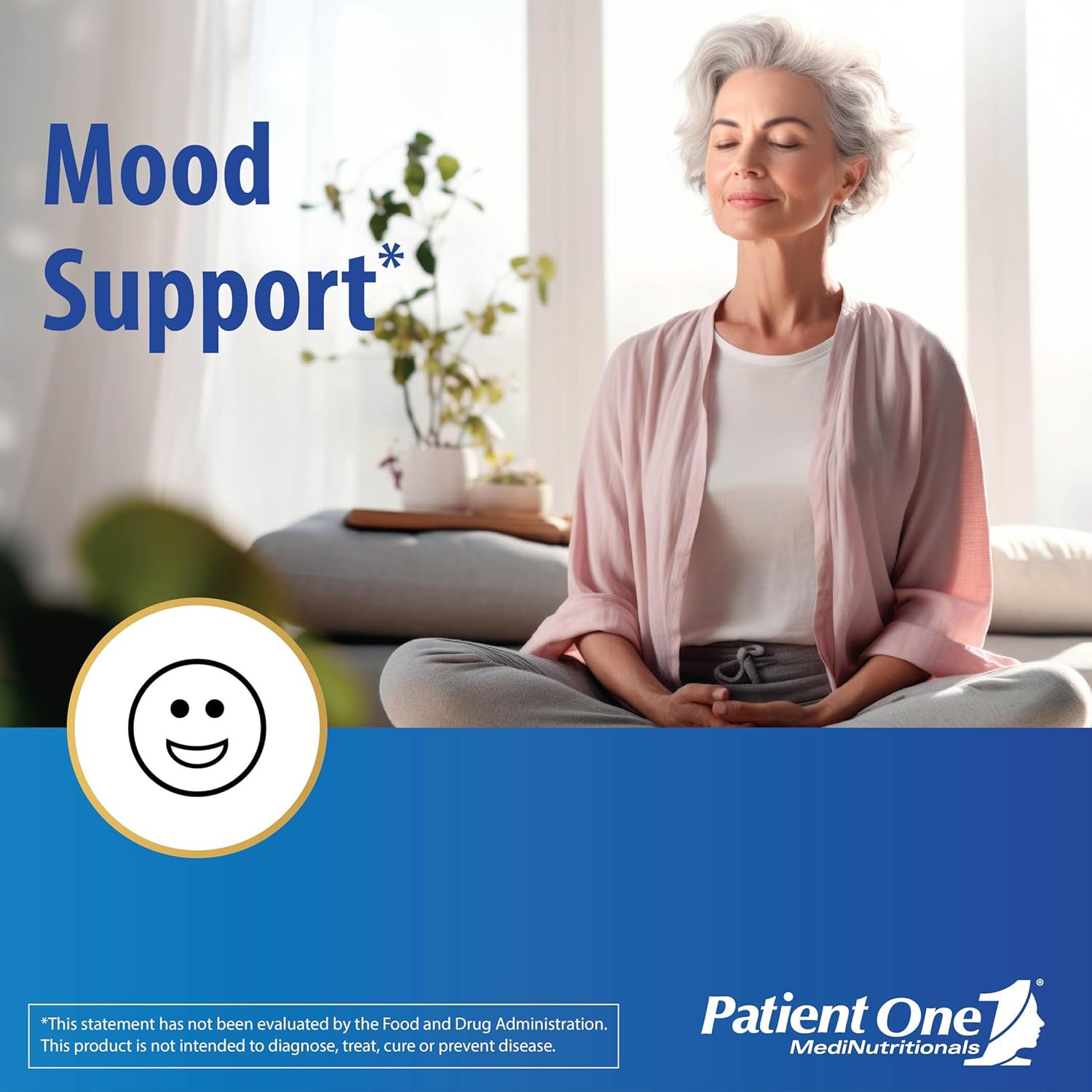5-HTP 100mg Supplement for Stress, Mood, and Sleep Support - 60 Capsules by Patient One