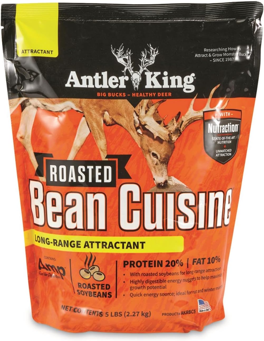 5 lb Bag of Antler King Roasted Bean Cuisine Deer Attractant - High-Power Formula Supplement for Deer Feeding