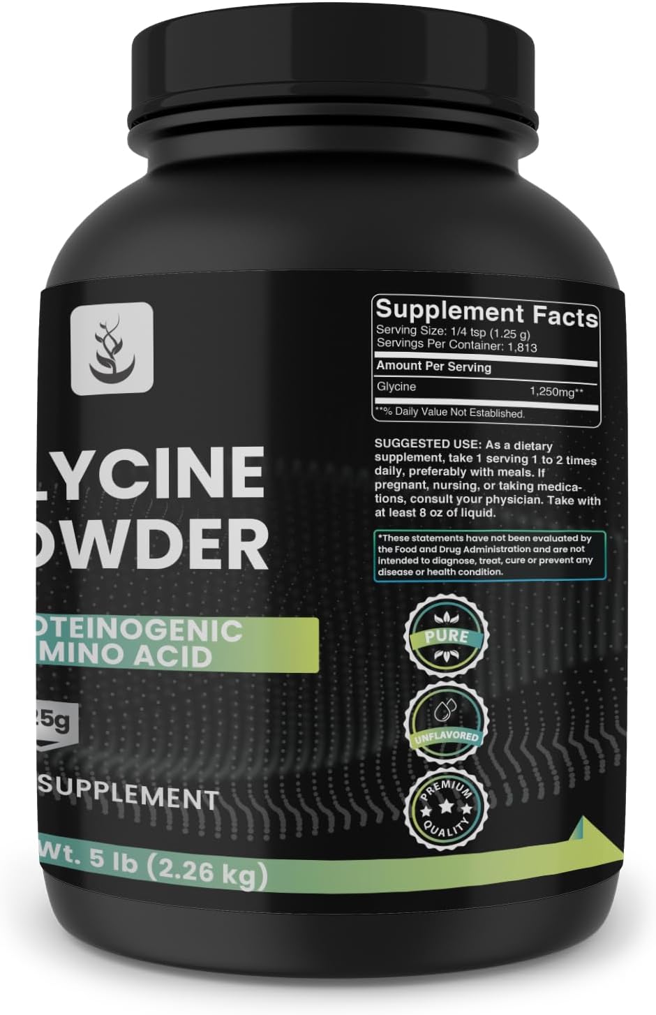 5 lb Glycine Powder - Pure Original Ingredients, Lab Verified, No Magnesium or Rice Fillers - BoostGo Australia