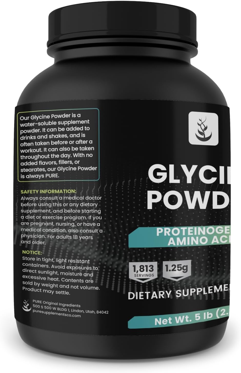 5 lb Glycine Powder - Pure Original Ingredients, Lab Verified, No Magnesium or Rice Fillers - BoostGo Australia