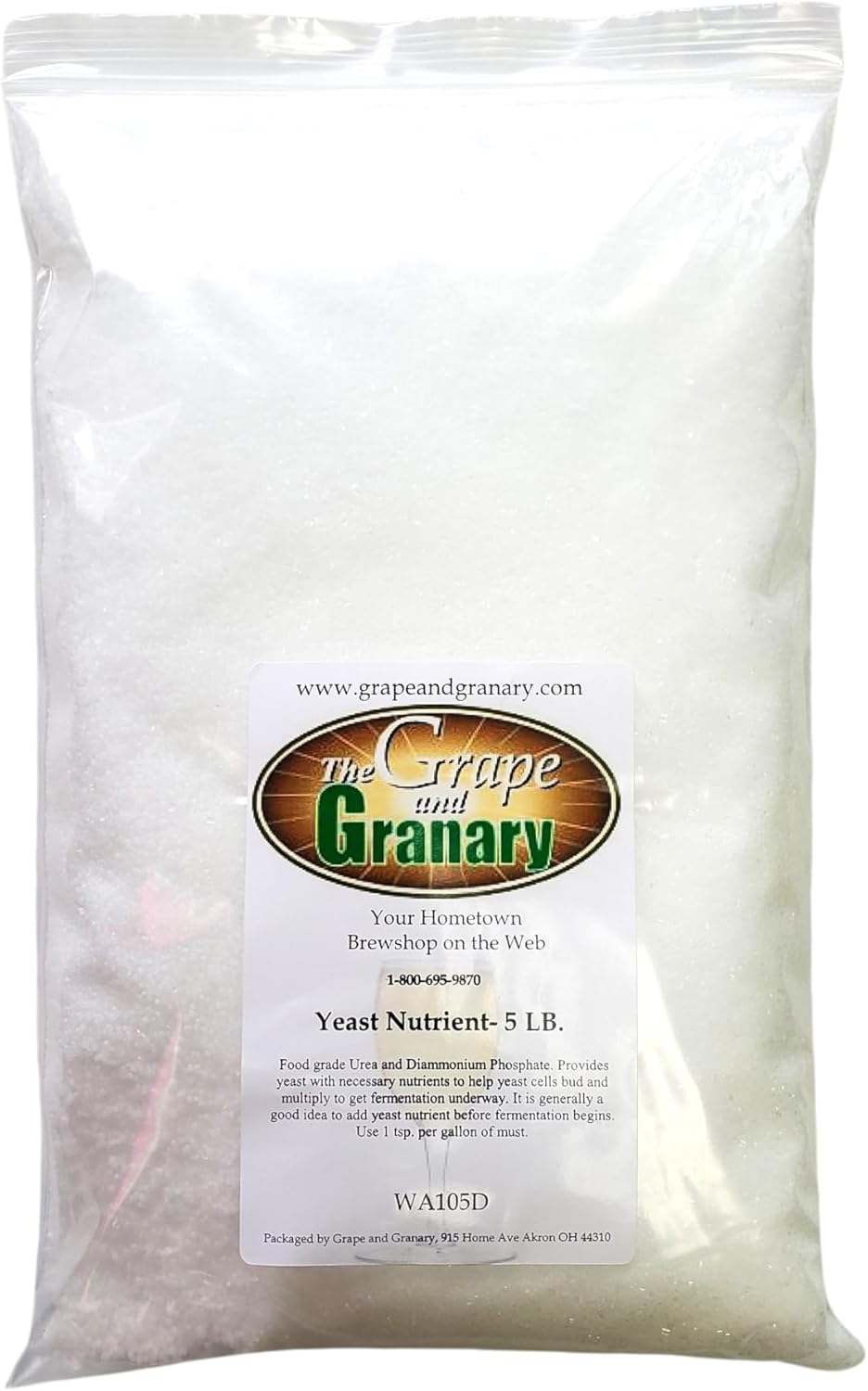 5 lb Grape and Granary Yeast Nutrient for Home Brewing