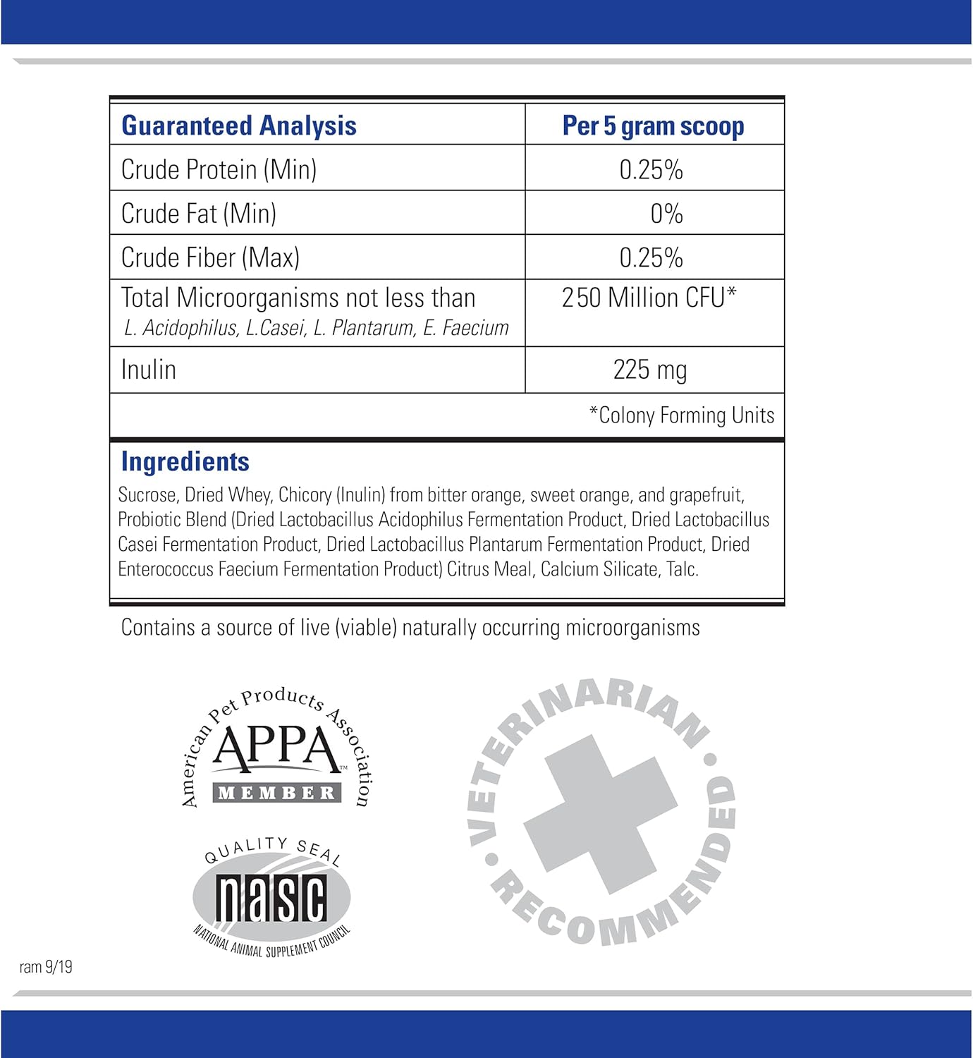 5 lb Jar of Ramard Total Prebiotic & Probiotic Equine Formula for Optimal Gut Health and Nutrient Absorption in Horses and Livestock
