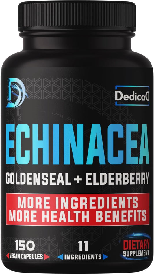 5 Month Supply Immune Support Supplement - 11 Herb Blend with Echinacea, Goldenseal, Elderberry, Ginger, and More - 150 Capsules