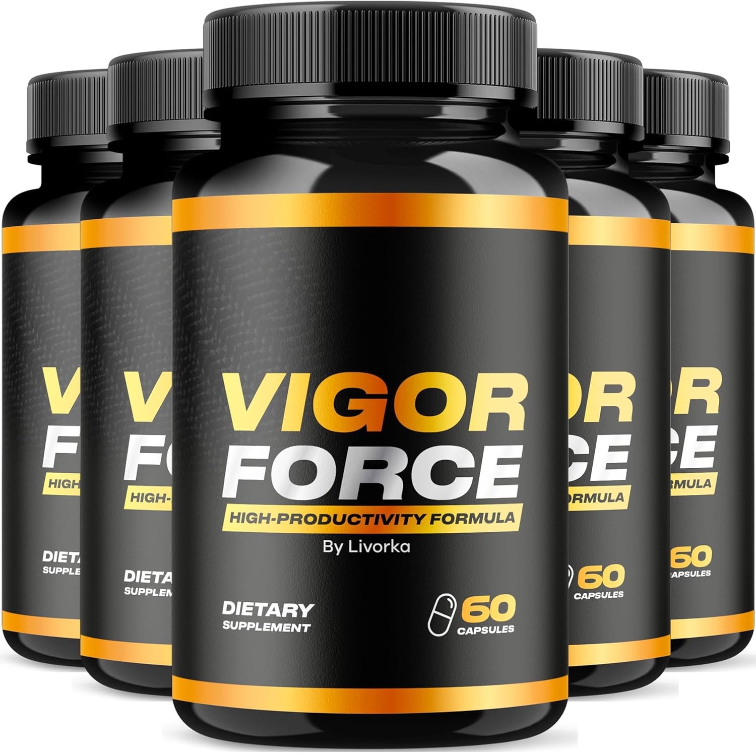 5 Month Supply of LIVORKA Vigor Force Pills - 300 Capsules, Advanced Formula