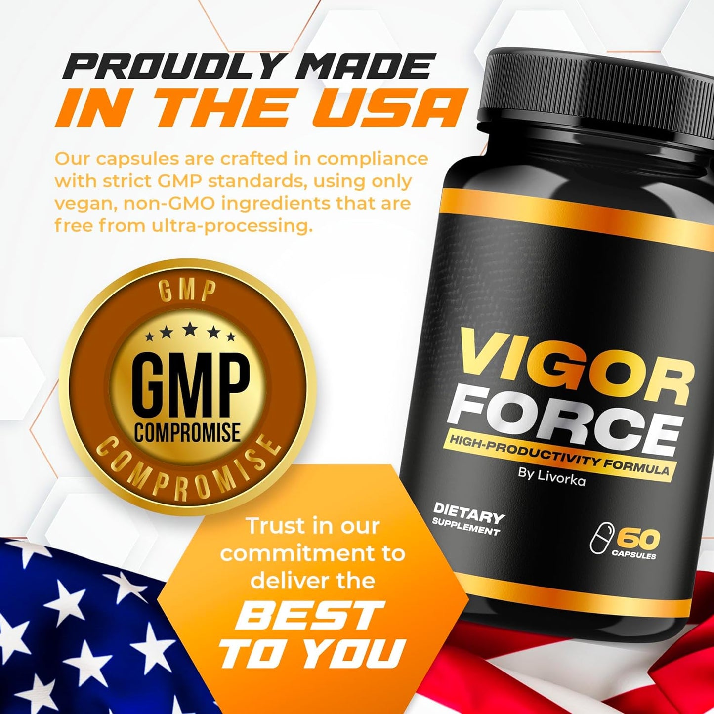 5 Month Supply of LIVORKA Vigor Force Pills - 300 Capsules, Advanced Formula