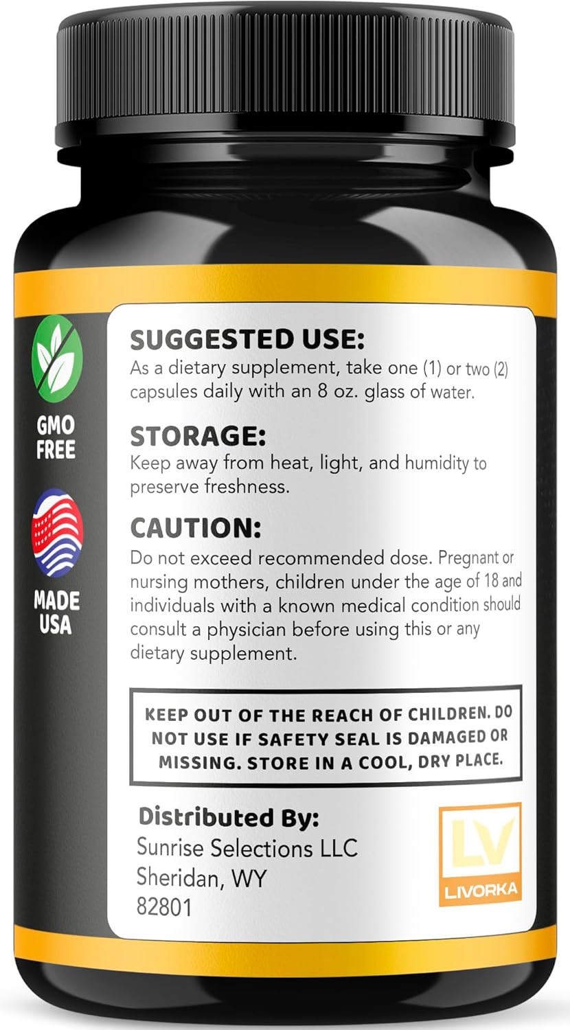 5 Month Supply of LIVORKA Vigor Force Pills - 300 Capsules, Advanced Formula