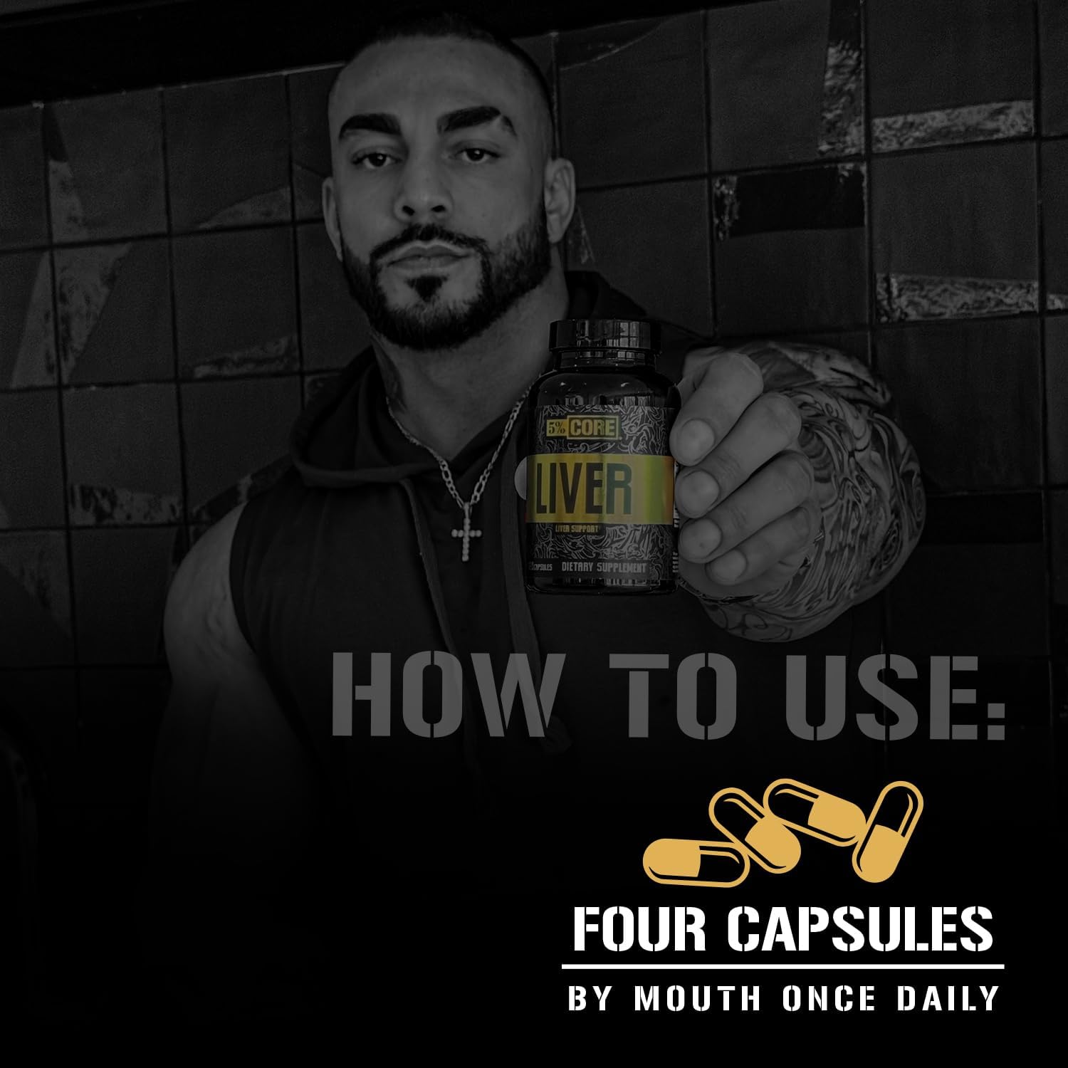 5% Nutrition Liver Support Supplement with NAC, Milk Thistle, and L-Glutathione for Detox & Repair - 30 Capsules