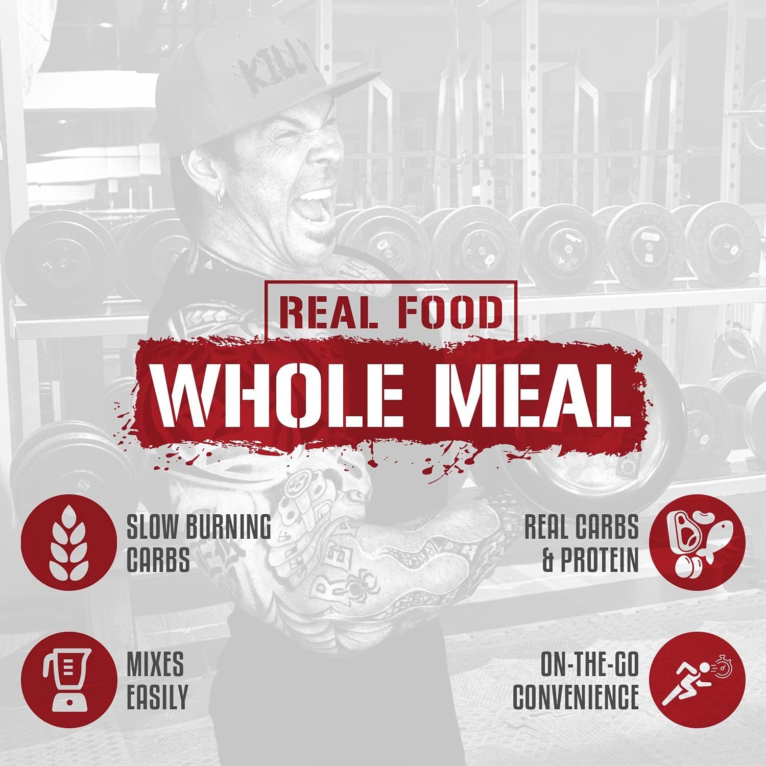 5% Nutrition Rich Piana Real Carbs + Protein Powder - Clean Mass Gainer for Pre/Post-Workout - Apple Cinnamon Pie Flavor - 2.9 lb, 20 Servings