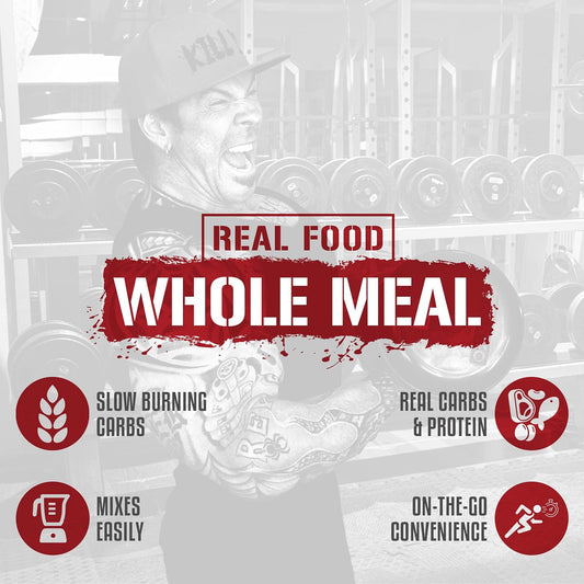 5% Nutrition Rich Piana Real Carbs + Protein Powder - Clean Mass Gainer for Pre/Post-Workout - Apple Cinnamon Pie Flavor - 2.9 lb, 20 Servings