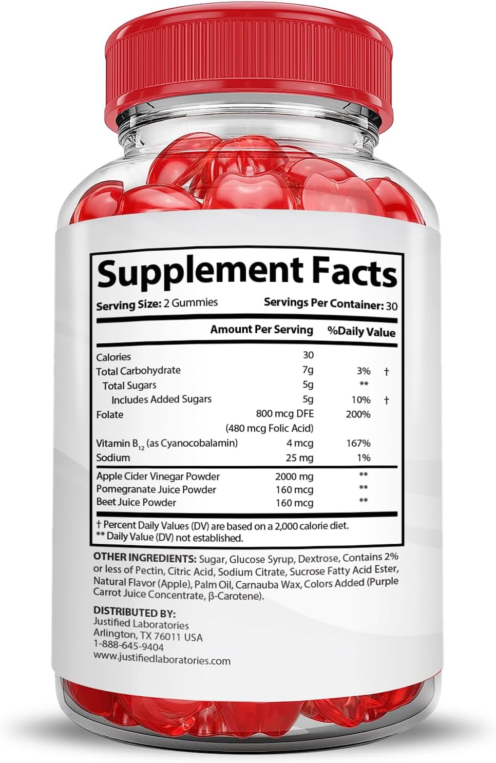 5-Pack Ketosyn Keto ACV Gummies Extreme 2000MG with Pomegranate Beet Juice Powder & B12 - Vegan, Non-GMO 300 Gummies