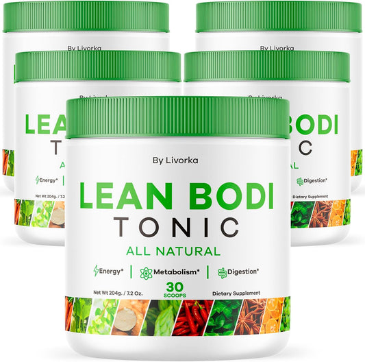 5 Pack Lean Body Tonic Powder - Advanced Formula, All Natural, 150 Servings for 5 Months - BoostGo Australia