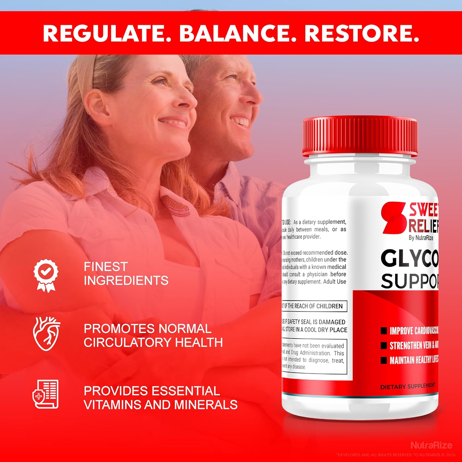 5-Pack NutraRize Sweet Relief Glycogen Support Capsules - Advanced Formula for Wellness & Blood Vessel Health (300ct)
