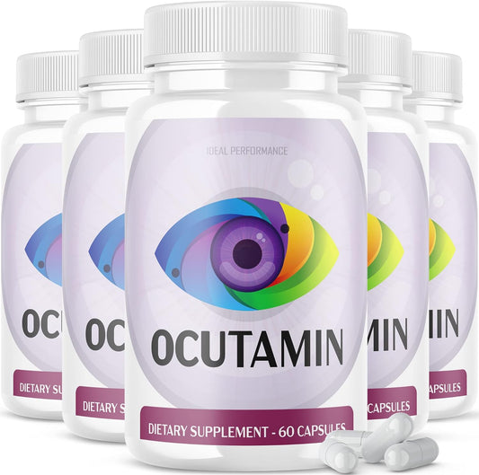 5 Pack Ocutamin Vision Pills Supplement - Enhance Vision & Performance with 300 Capsules