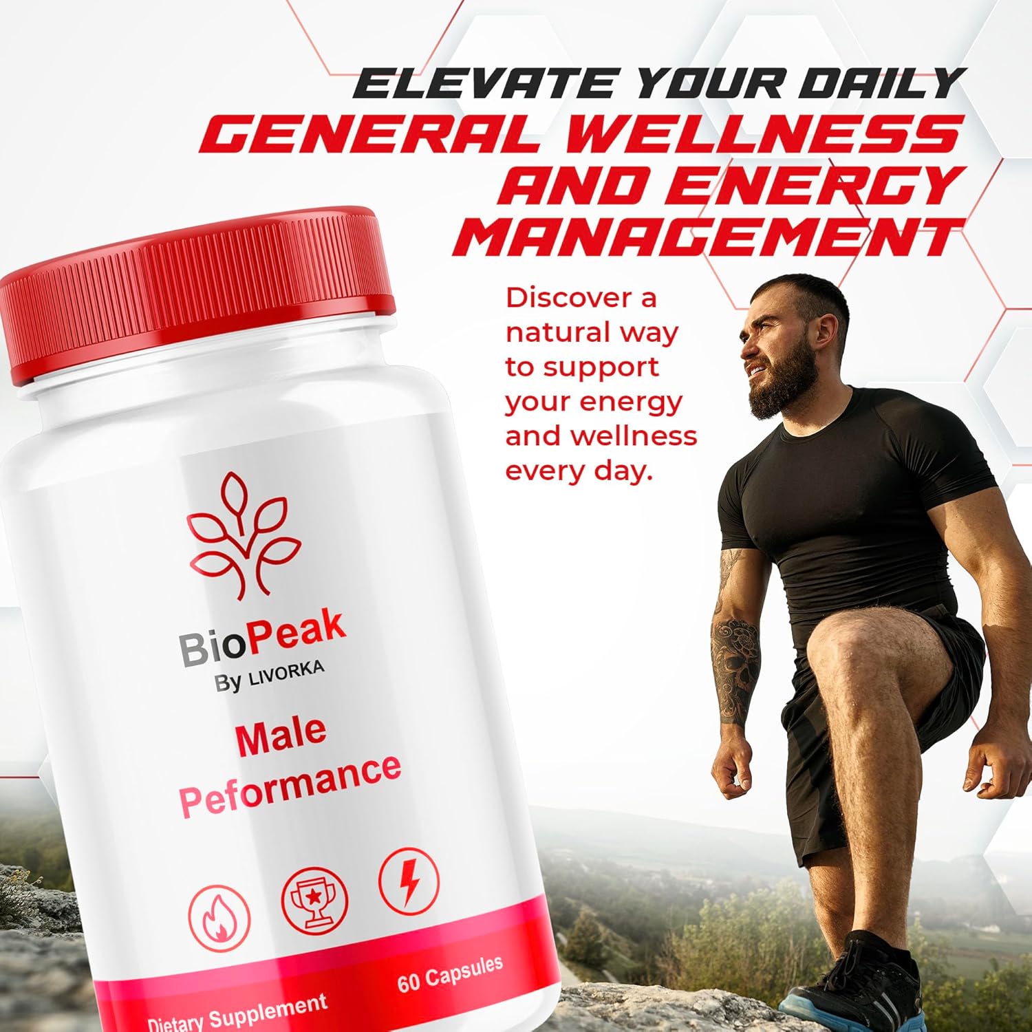 5 Pack of LIVORKA BioPeak Capsules - Advanced Support Formula with 300 Pills