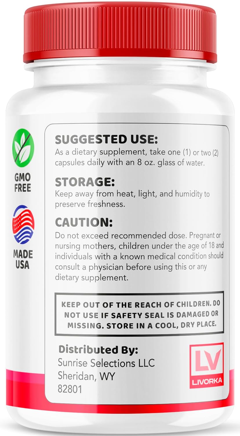 5 Pack of LIVORKA BioPeak Capsules - Advanced Support Formula with 300 Pills