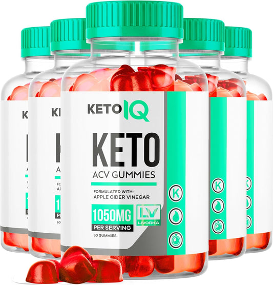 5 Pack of LIVORKA Keto IQ Apple Cider Vinegar Gummies - 300 Gummies