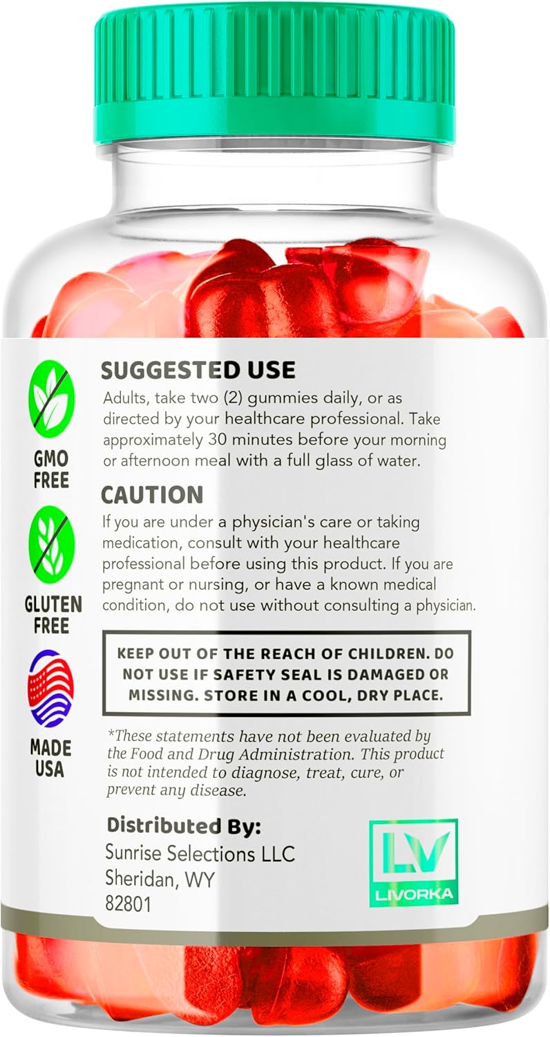 5 Pack of LIVORKA Keto IQ Apple Cider Vinegar Gummies - 300 Gummies