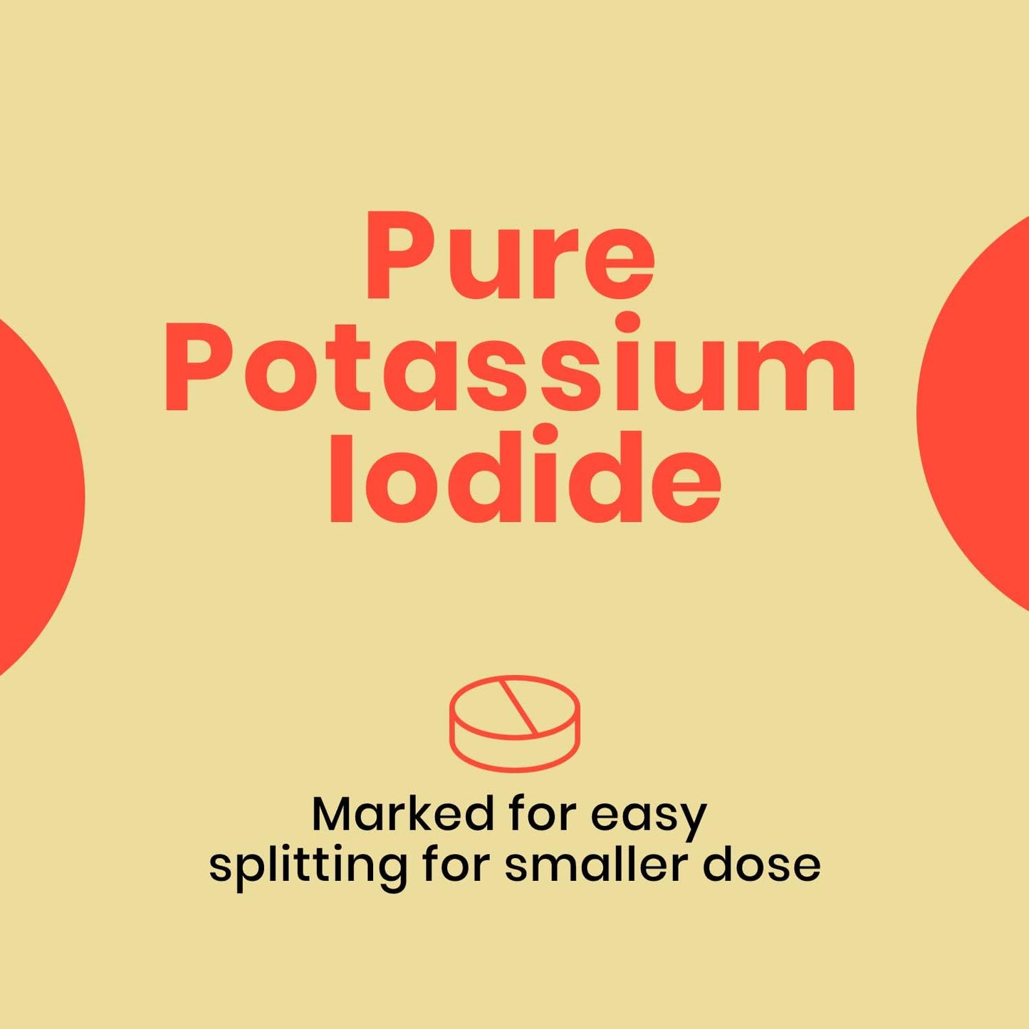 5 Pack of Waylo Potassium Iodide Tablets with Calcium Carbonate - 130mg per Serving, 375 Tablets Total