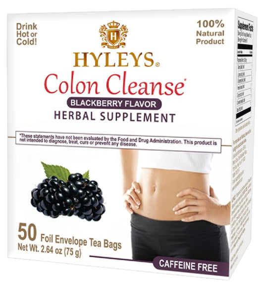 50 Blackberry Colon Cleanse Tea Bags - Hyleys, 1 Pack
