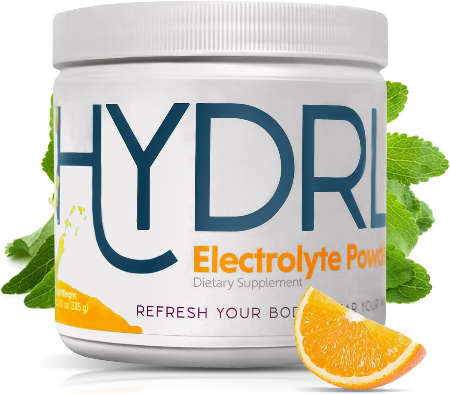 50-Day Supply of HYDRL Mandarin Orange Electrolyte Hydration Powder for Keto - Low Carb Carnivore Drink Mix with Potassium - Electrolyte Recovery Drink to Prevent Leg Cramps