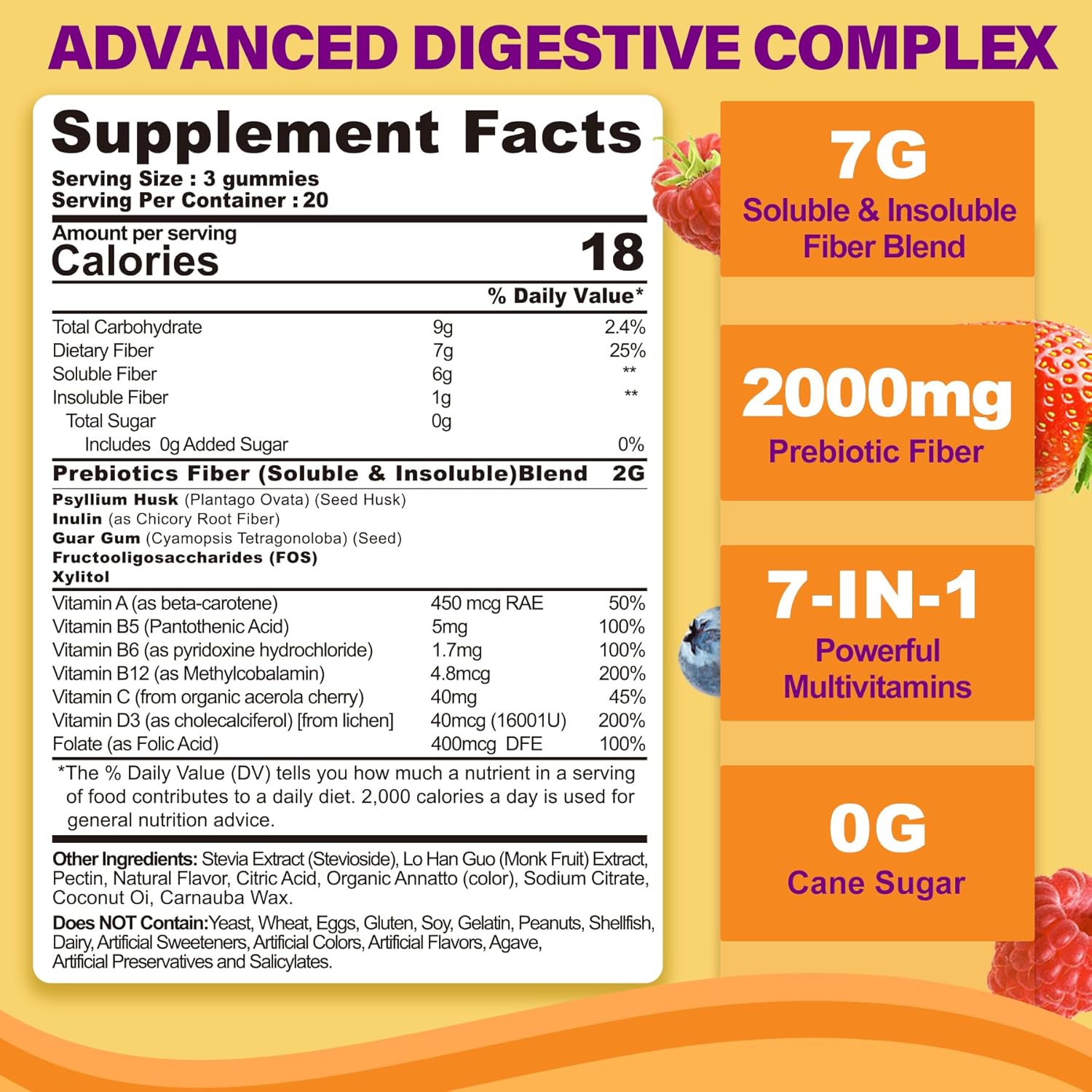 50+ Men's and Women's Multivitamin with Prebiotic Fiber Bundle - 3 Pack
