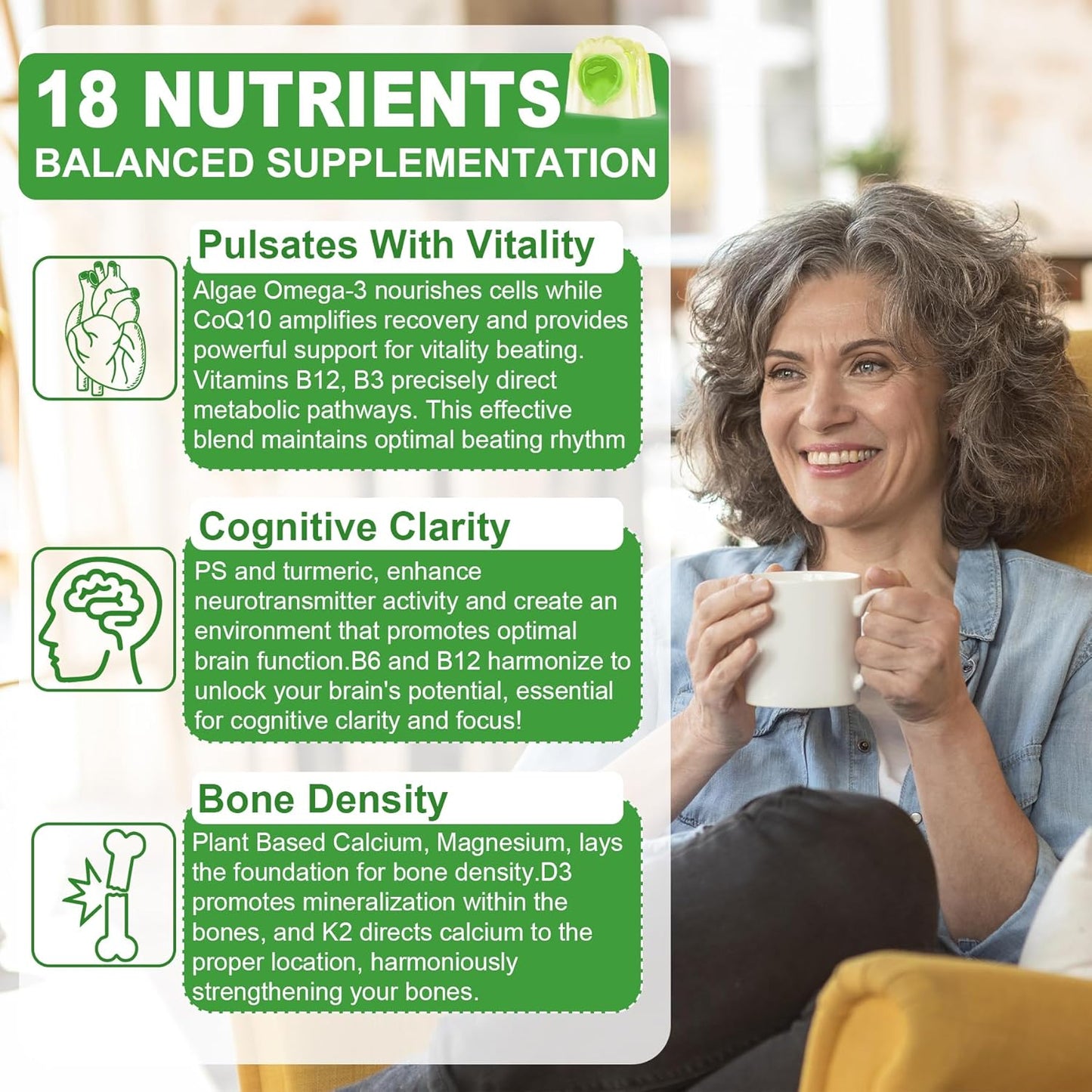 50+ Men's and Women's Multivitamin with Prebiotic Fiber Bundle - 3 Pack