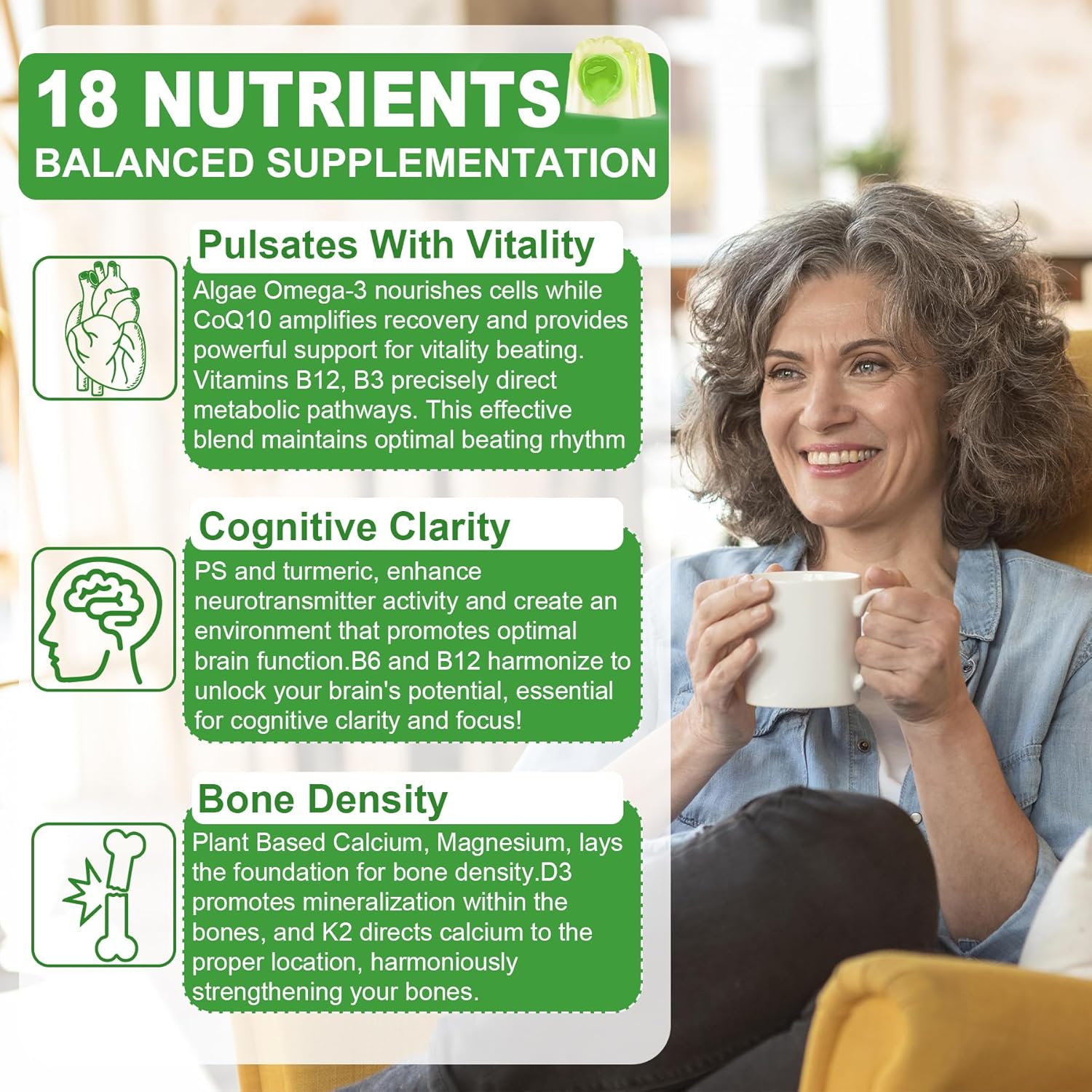 50+ Men's and Women's Multivitamin with Prebiotic Fiber Bundle - 3 Pack
