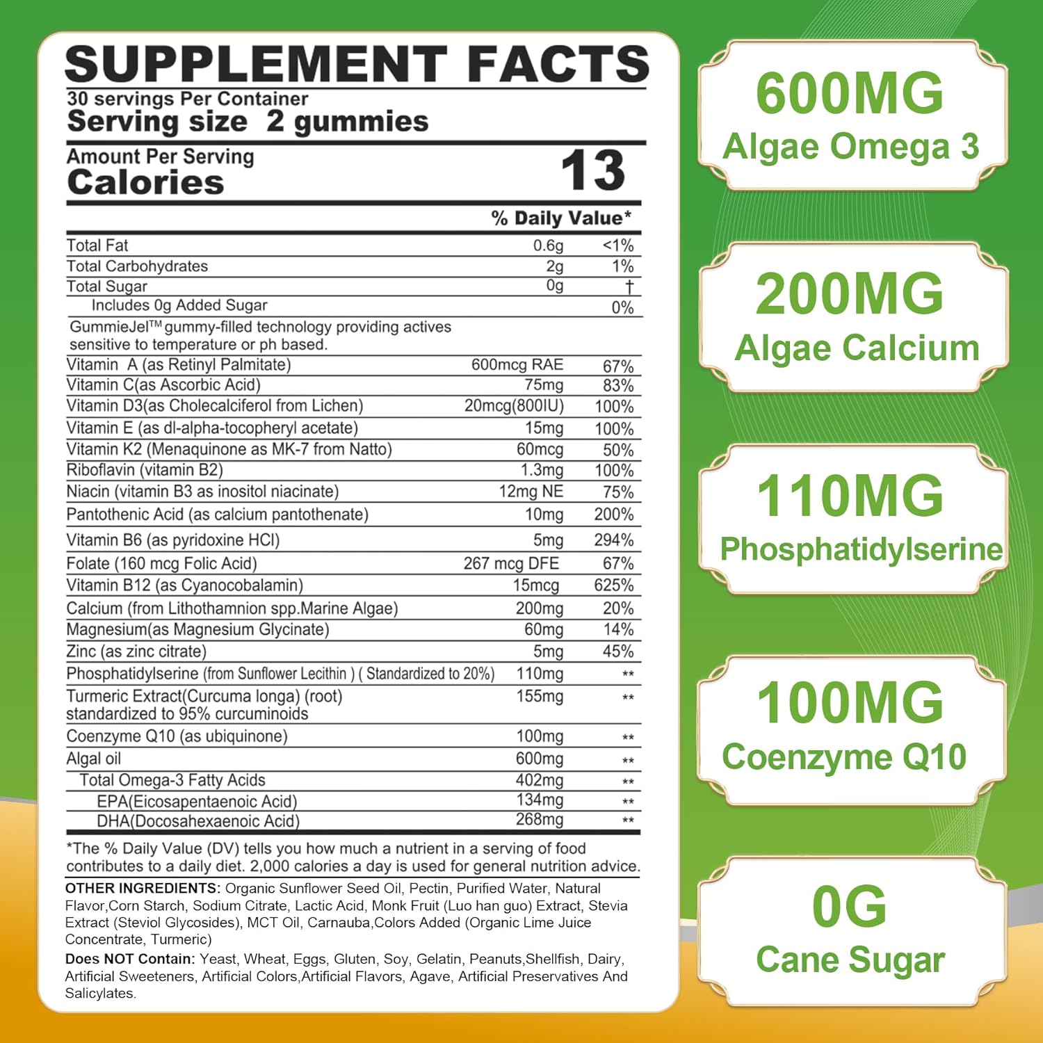 50+ Multivitamin & L-Tyrosine L-Theanine B6 B12 Gummies Bundle for Women & Men