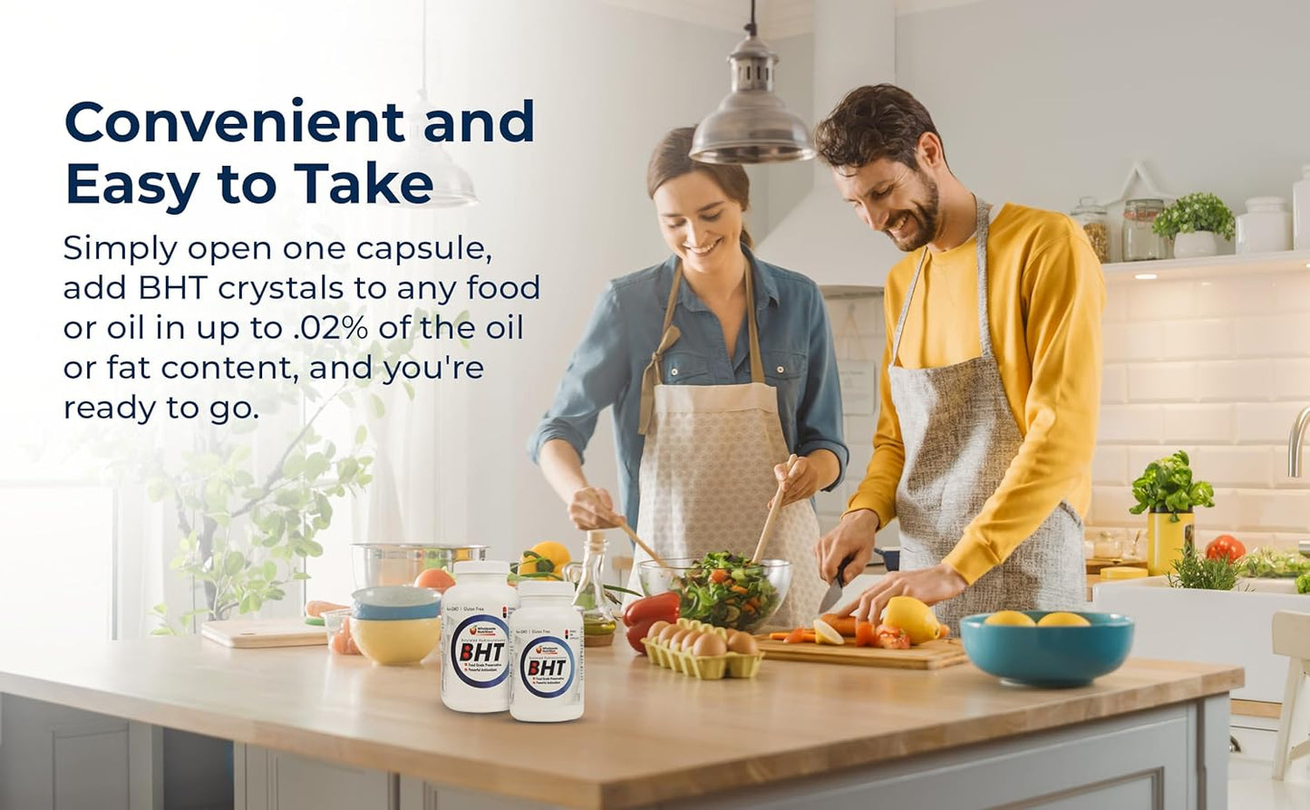 500 Capsules Wholesale Nutrition BHT 250mg - Powerful Antioxidant, Food-Grade Preservative - Non-GMO, Gluten-Free - Made in USA