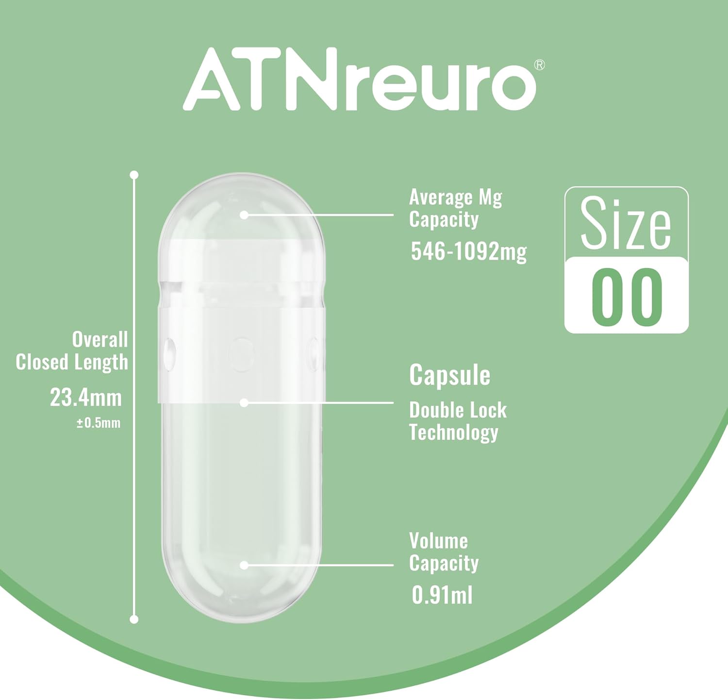 500 Count Empty Vegan Capsules with Micro Spoons for Powders - Vegetarian Pill Capsules for Supplements