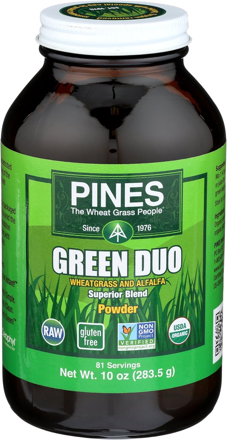 500 Count Pines Organic Wheat Grass Tablets for Natural Energy Boost and Detox Support