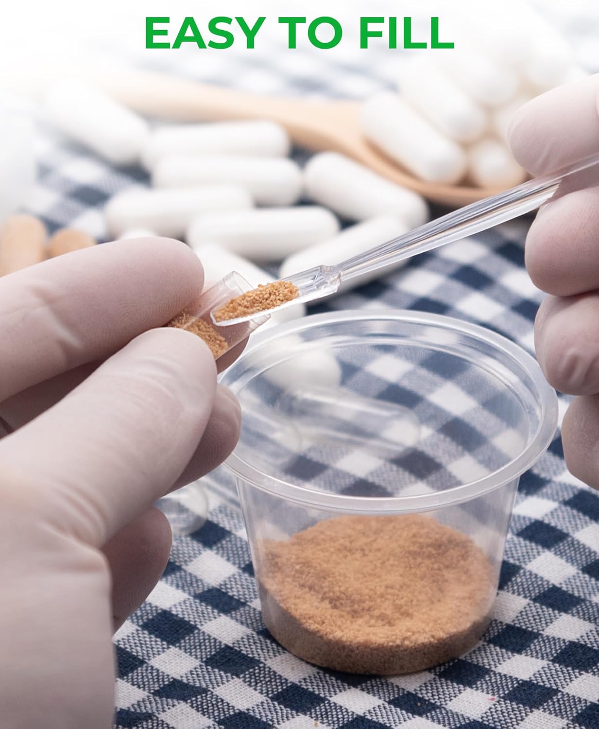 500 Count Size 2 Plant-Based Clear Vegan Capsules - Gluten-Free, Non-GMO, Halal Certified - DIY Pill Caps Filling Kit for Vegetarian Supplements