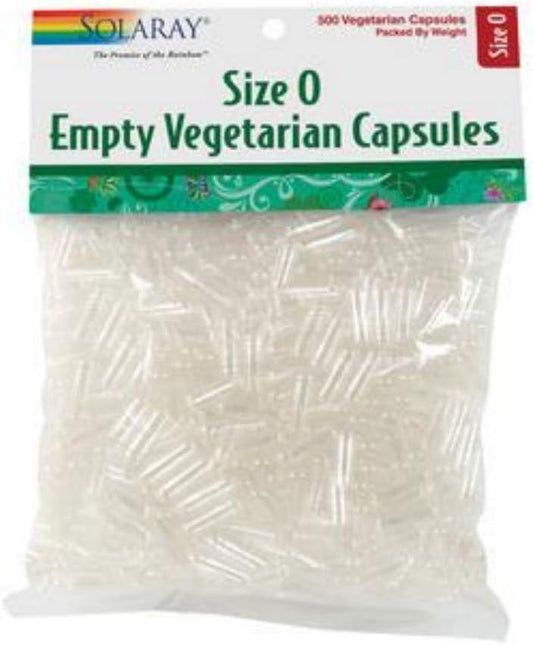 500 Count Solaray Size 0 Empty Vegetarian Capsules for DIY Supplements