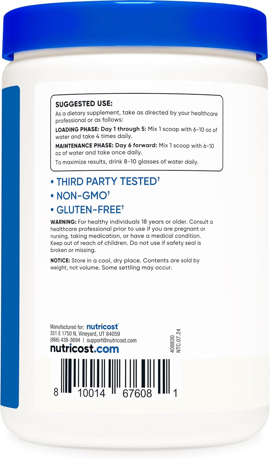 500 Grams of Nutricost Creapure® Creatine Monohydrate - High-Quality Supplement for Muscle Growth and Performance - BoostGo Australia