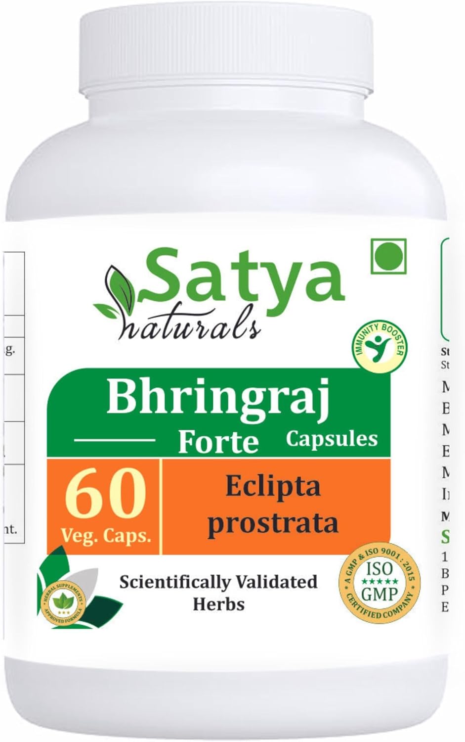 500 mg Bhringraj Capsules - 60 Count Eclipta Prostrata Extract - Pack of 1