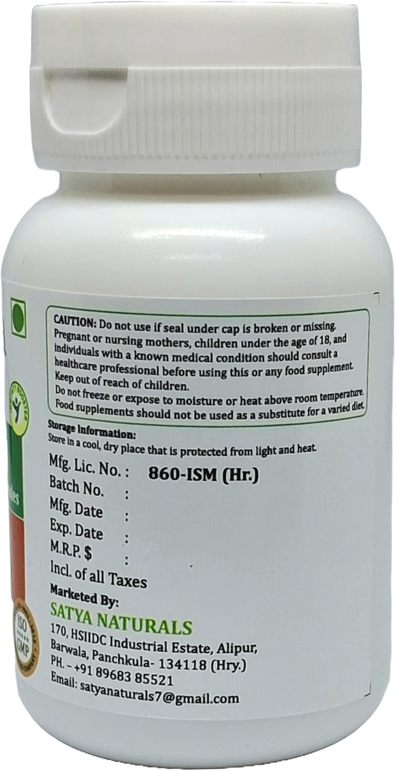 500 mg Bhringraj Capsules - 60 Count Eclipta Prostrata Extract - Pack of 1