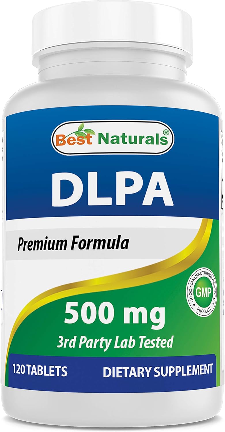 500 mg DLPA Tablets - Best Natural Supplement for Pain Relief - 120 Count