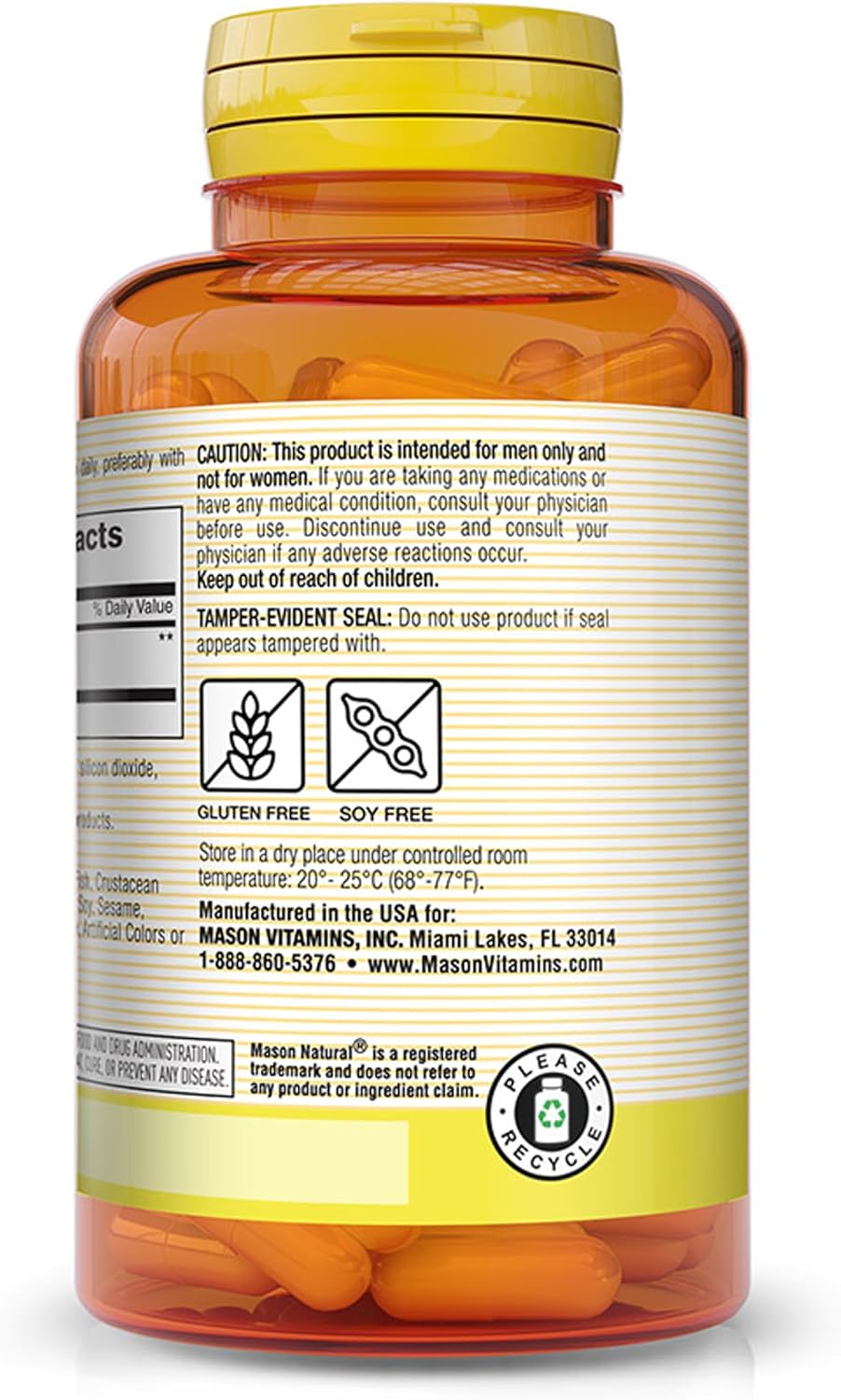 500 mg Saw Palmetto Capsules for Prostate & Urinary Health - 60 Count by MASON NATURAL