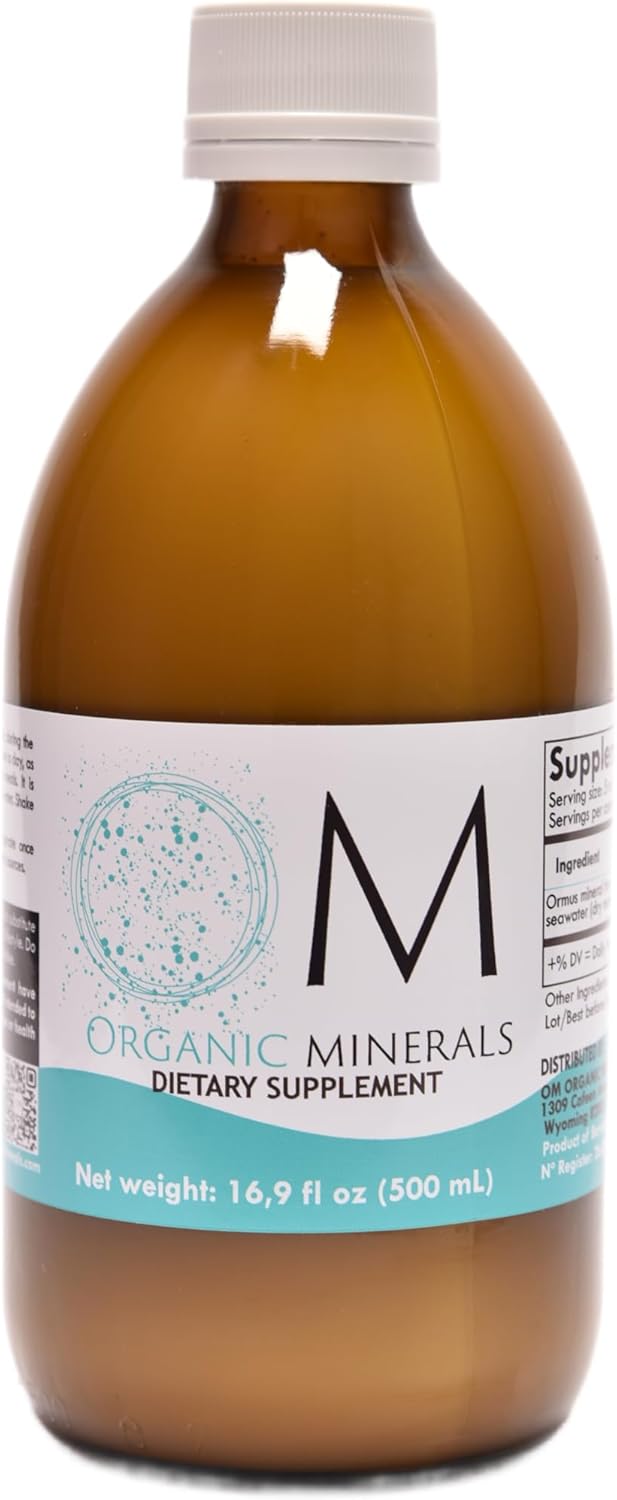 500 mL OM Organic Minerals Ormus Premium Concentrate from Seawater - Marine Ormus with Trace Elements - Monatomic Minerals - 1 Unit