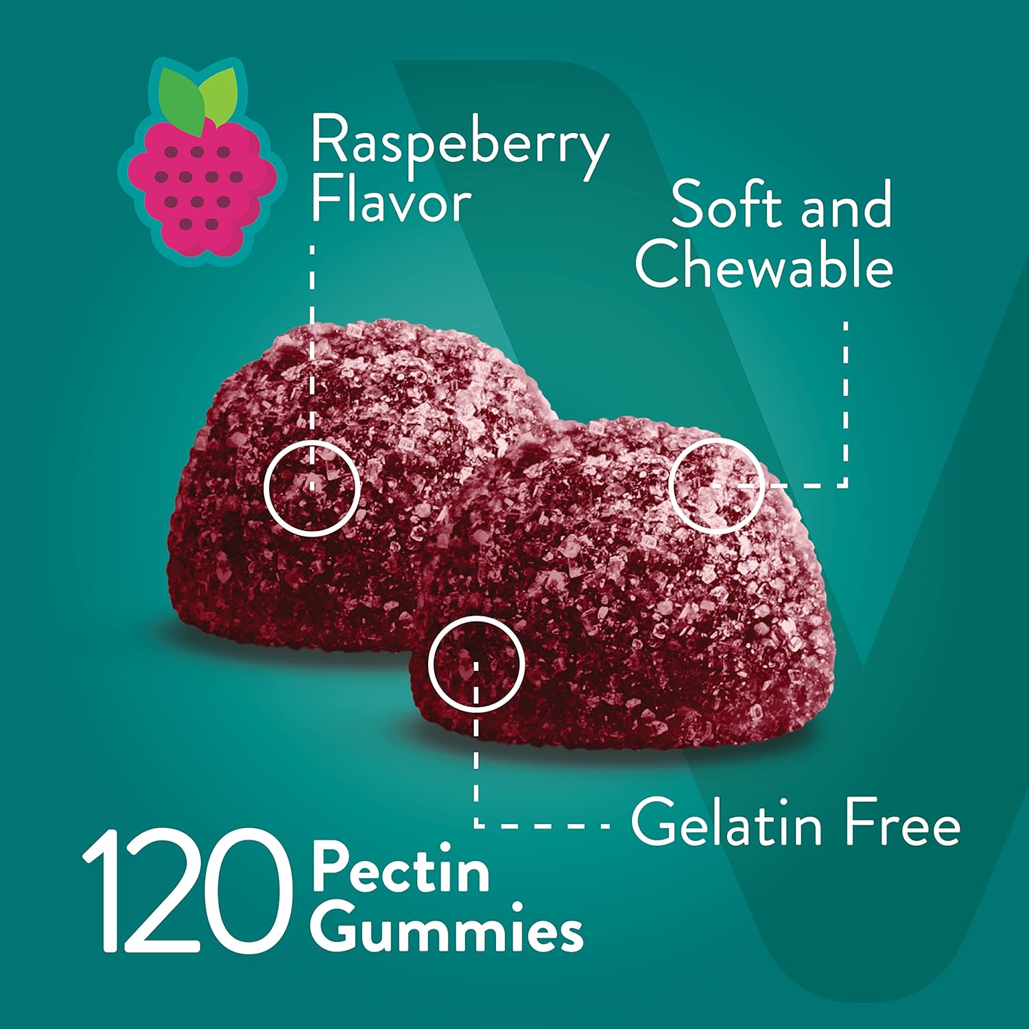5,000mcg Biotin Gummies for Hair, Skin, Nails - Hair Growth, Healthy Skin, Strong Nails - Vegan & Gluten Free - Raspberry Flavor
