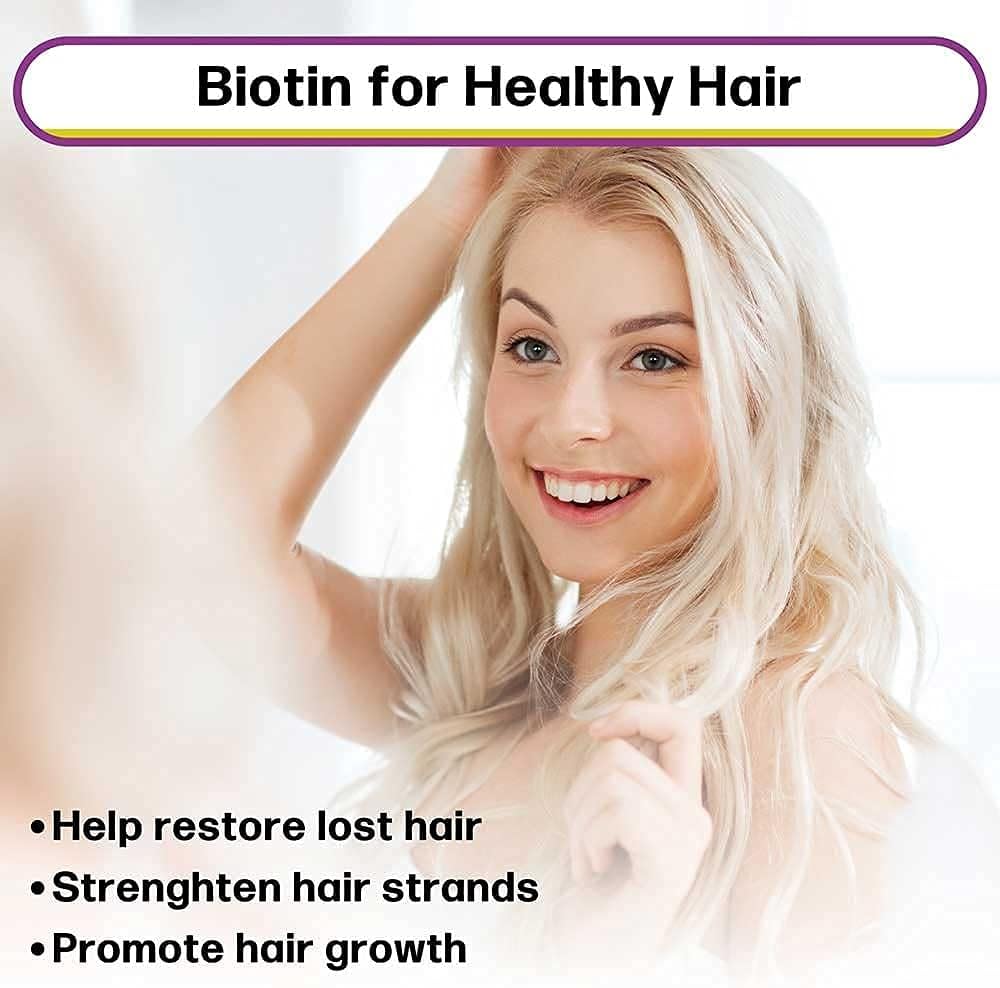 5000mcg Biotin Liquid Drops Vanilla Flavor 1.0Fl.oz - SBR Nutrition (60 Servings)
