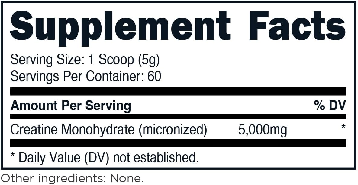 5000mg Creatine Monohydrate Powder - 60 Servings, Unflavored by TransformHQ