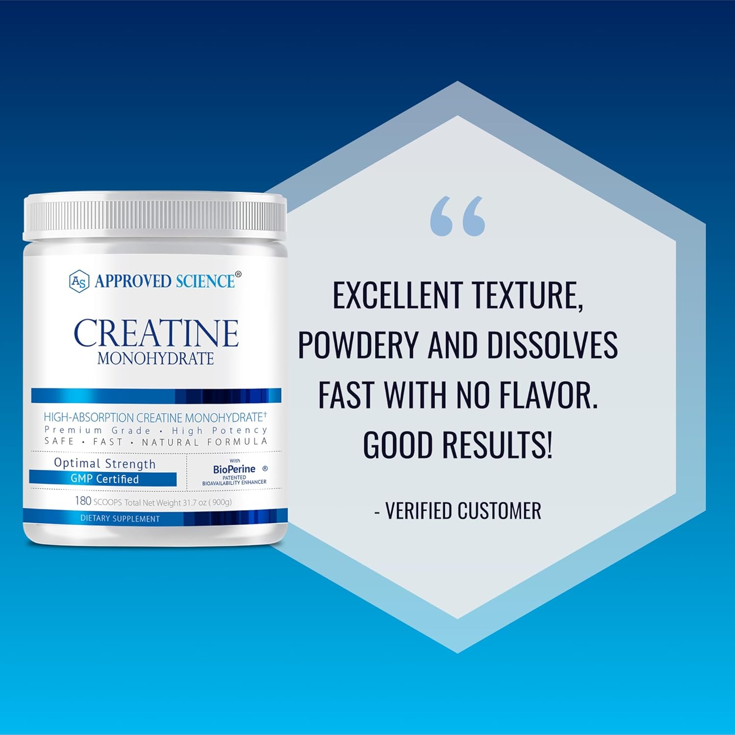 5000mg Creatine Monohydrate Powder with BioPerine - 360 Servings for Lean Muscle Growth and Recovery - Unflavored, Non-GMO, Vegan Formula