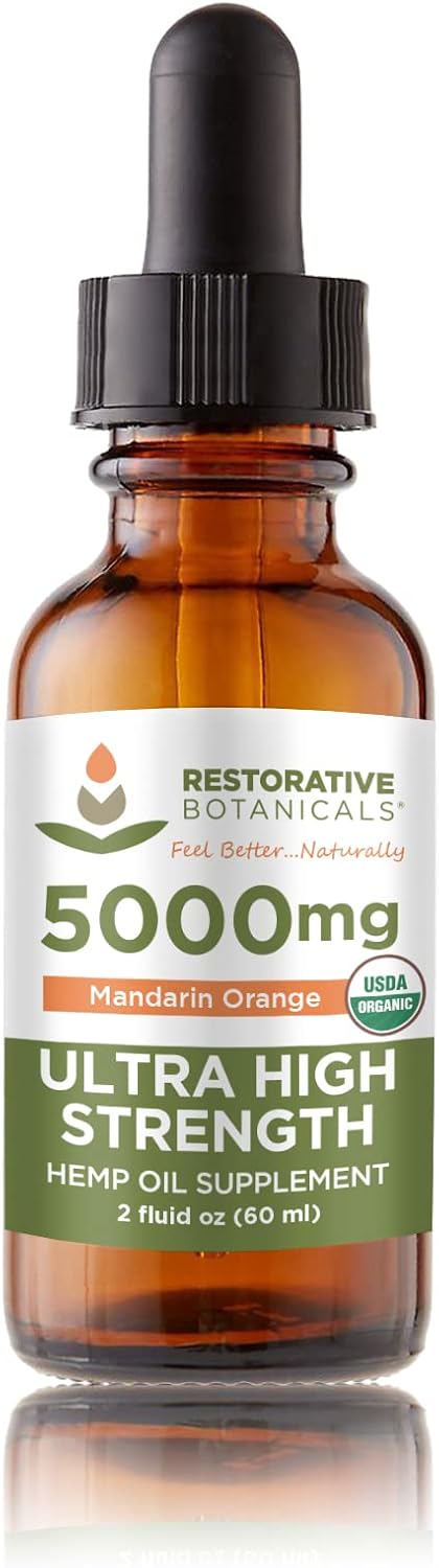 5000mg Mandarin Orangemetabolism boosterSeed Oil Extract - Restorative Botanicals (2 oz, 120 Servings)
