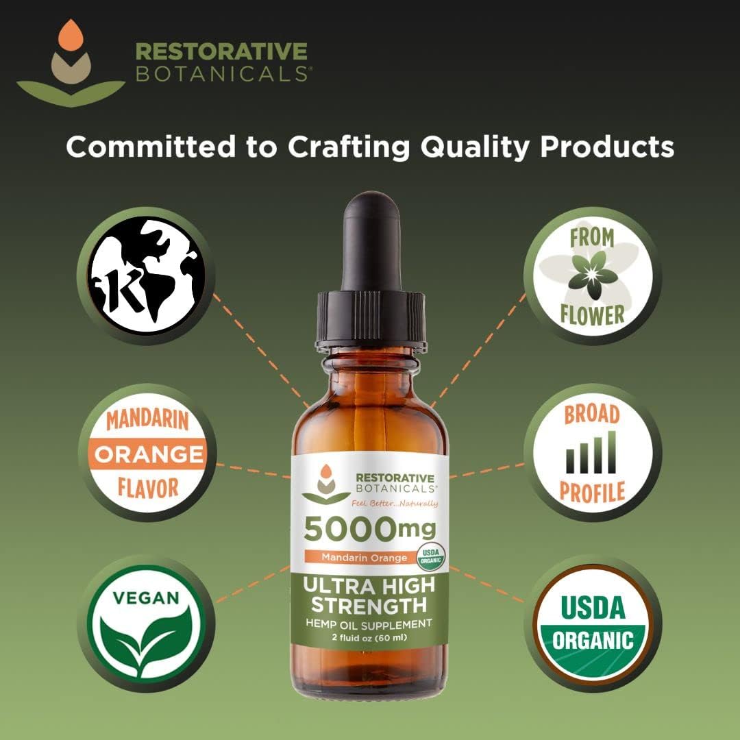 5000mg Mandarin Orangemetabolism boosterSeed Oil Extract - Restorative Botanicals (2 oz, 120 Servings)
