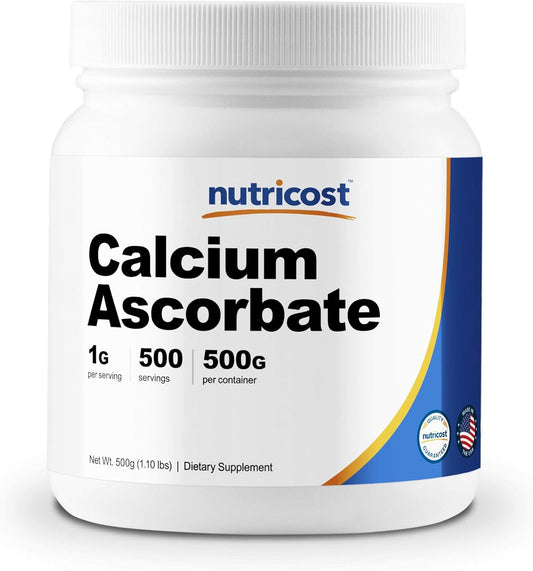 500g Nutricost Calcium Ascorbate Powder - Vitamin C and Calcium Complex - Non-GMO & Gluten-Free